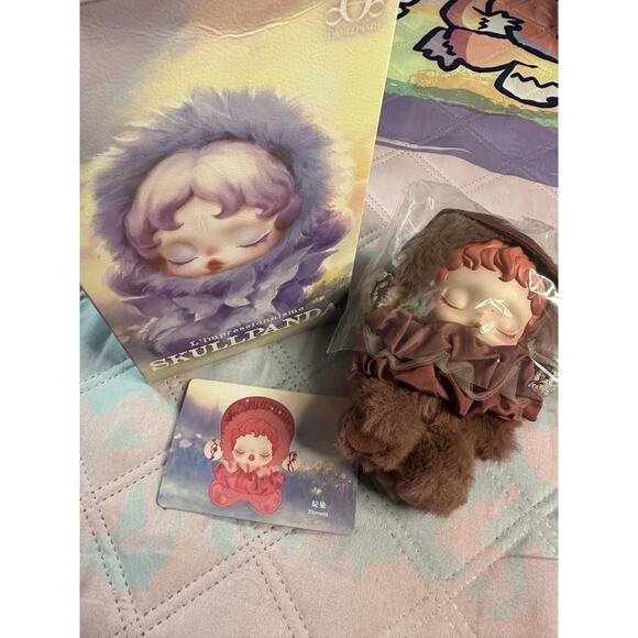 Skullpanda POPMART L’impressionisme - Blossom Plush Pendant NEW OPEN BOX AND BAG - Picture 4 of 4